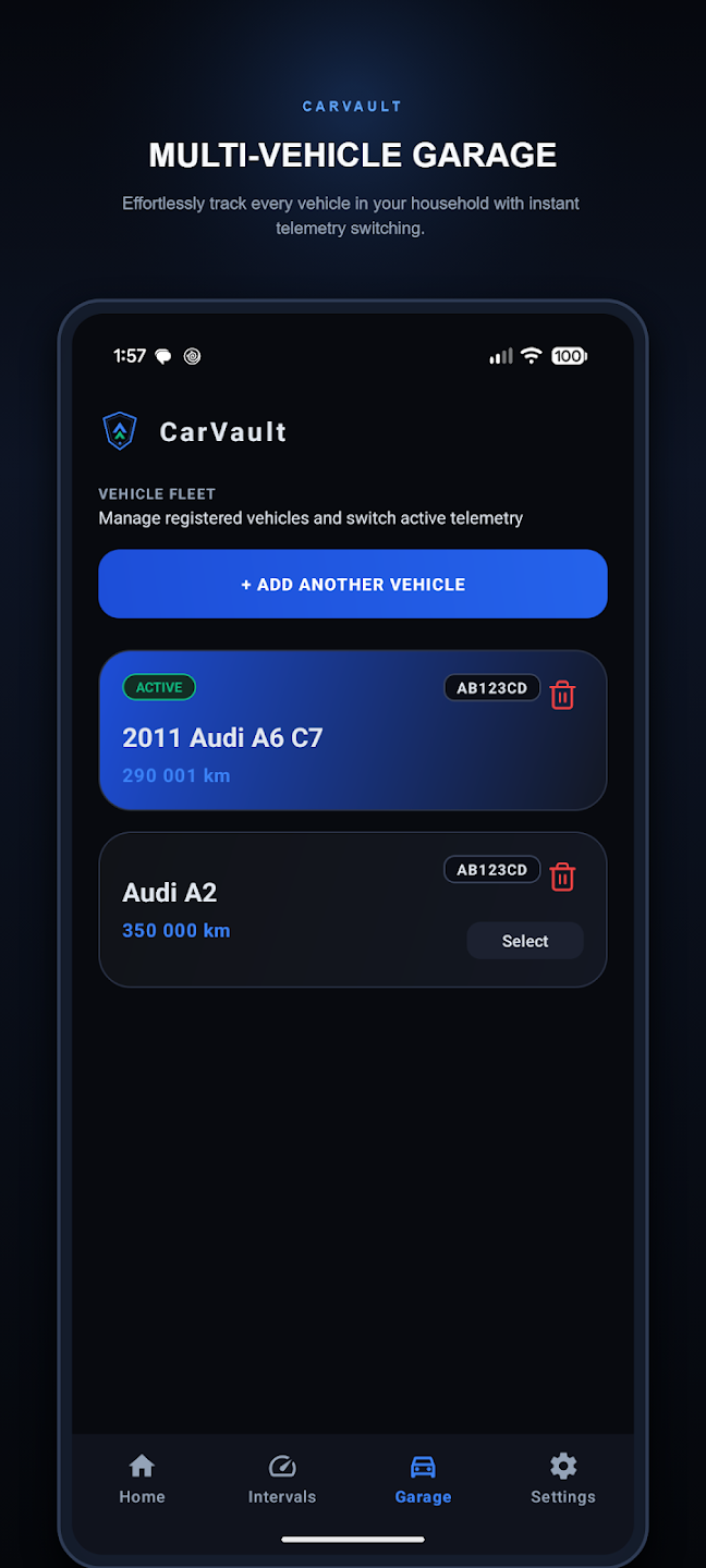 CarVault — Digitálna servisná knižka — Ukážka 4