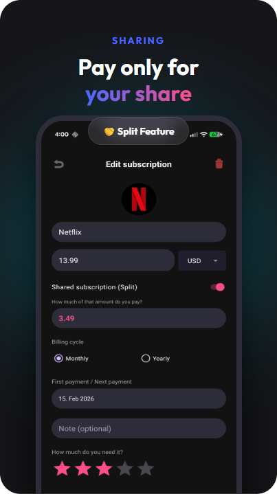 SubManager: Track & Save Money — Ukážka 3