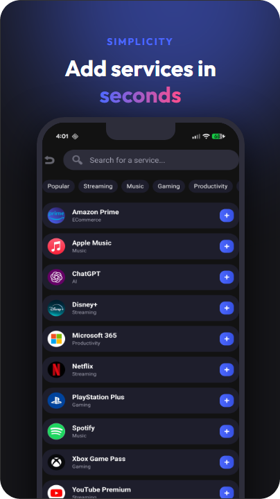SubManager: Track & Save Money — Ukážka 4